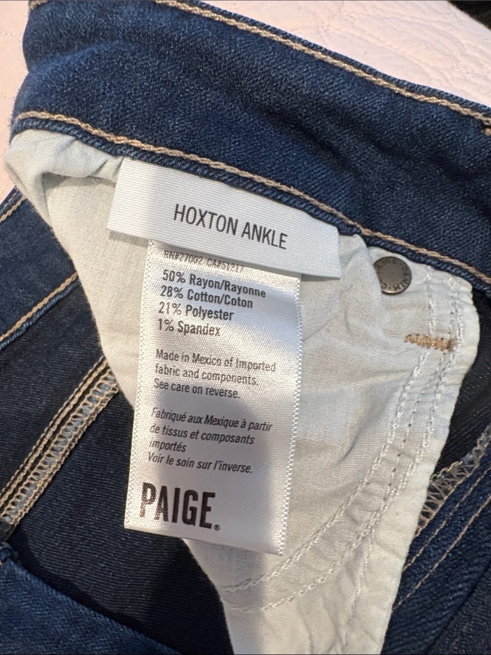 PAIGE Hoxton Ankle Jeans in Deep Indigo Blue